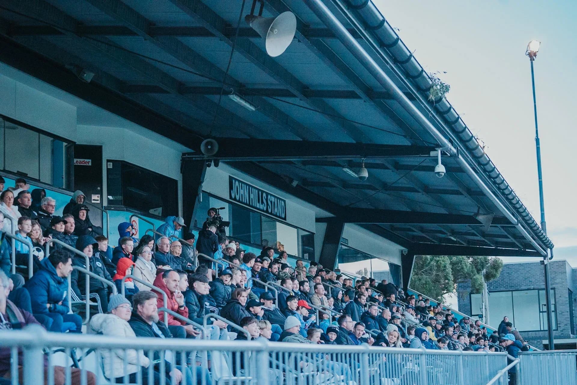Fans pack the stand to watch the match against the Mariners
