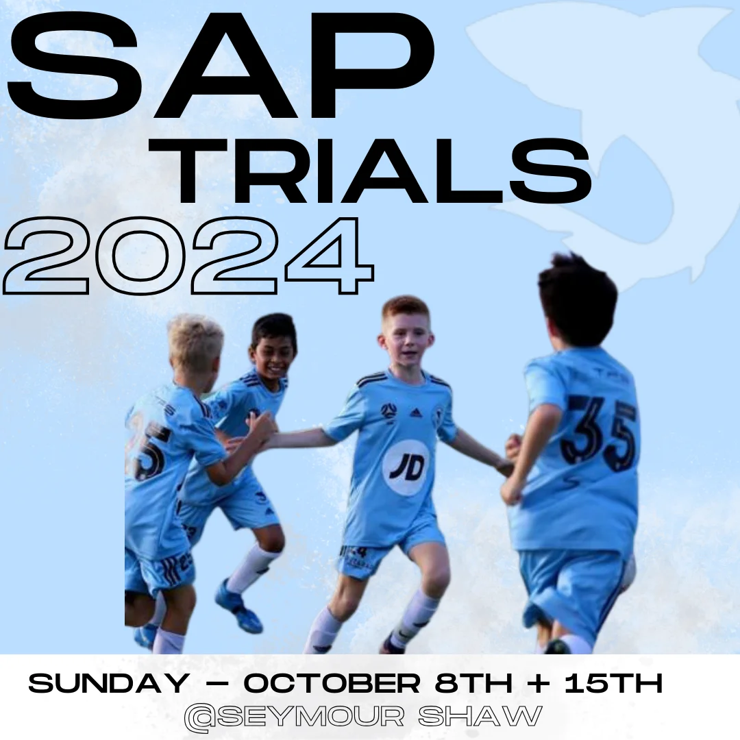 SAP Trials 2024 poster: Sundays 8 and 15 Oct at Seymour Shaw