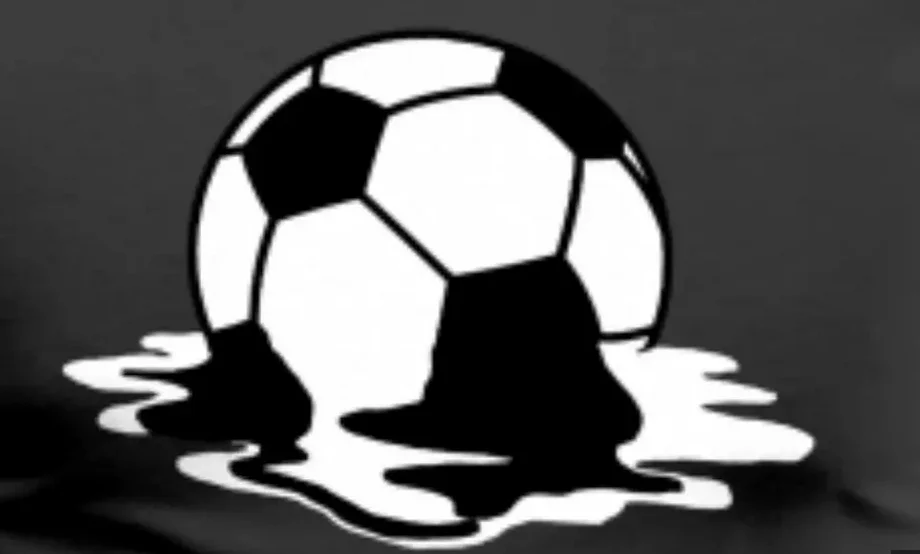 A melting football, marking the postponed trials