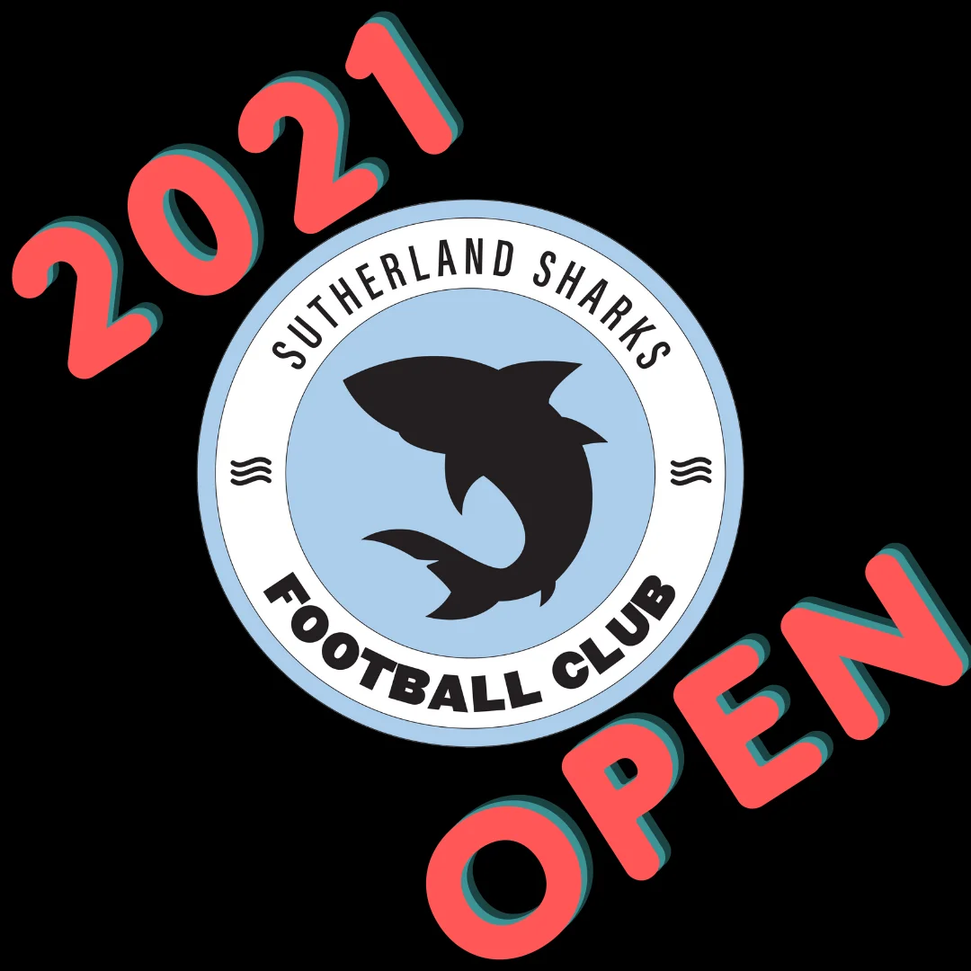Sutherland Sharks Football Club crest: 2021 open