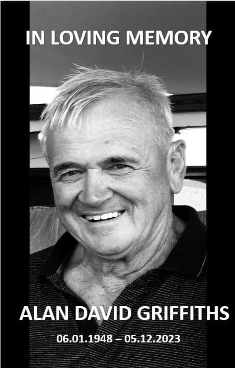 In loving memory: Alan David Griffiths, 06/01/1948 to 05/12/2023